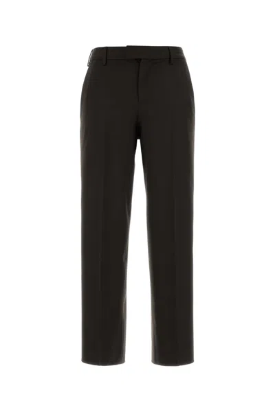 Pt Torino Stretch Wool Tailored Pants Belt Loops In Black