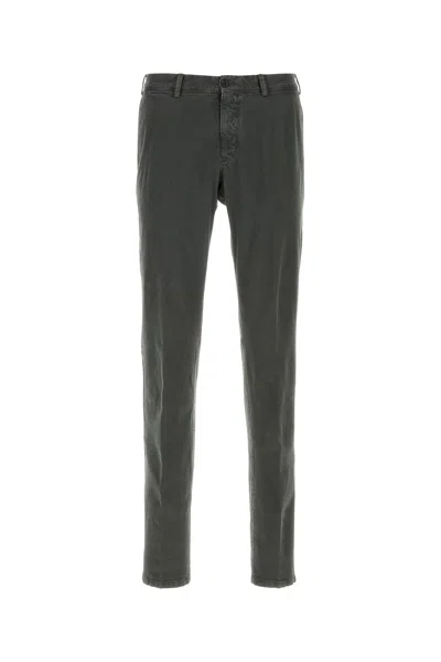 Pt Torino Graphite Stretch Cotton Pant In Black