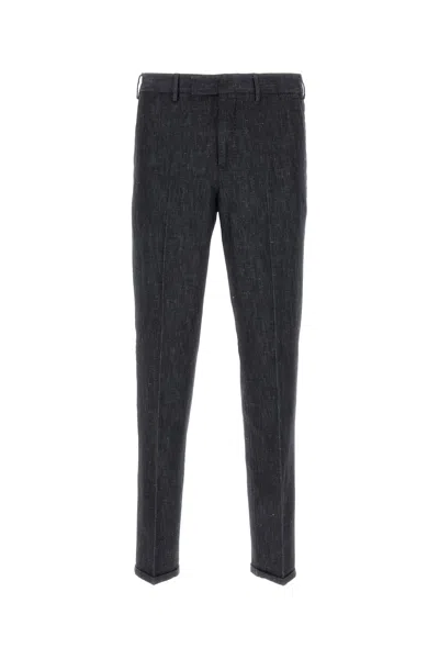 PT TORINO MELANGE MIDNIGHT BLUE COTTON BLEND PANT