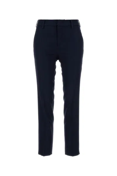 PT TORINO PT TORINO NAVY BLUE STRETCH VISCOSE PANT