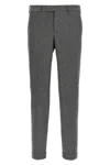 Pt Torino Lightly Stretch Brushed Cashmere Blend Wool Pants With Master Fit In Gray