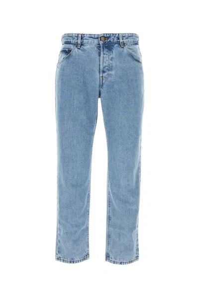 Pt Torino Straight Leg Denim Jeans With Faded Wash In Blue