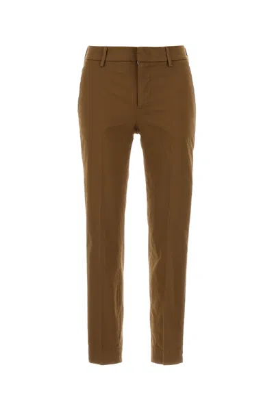 Pt Torino Brown Stretch Cotton New York Pant