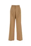 Pt Torino Camel Lyocell Blend Palazzo Pant