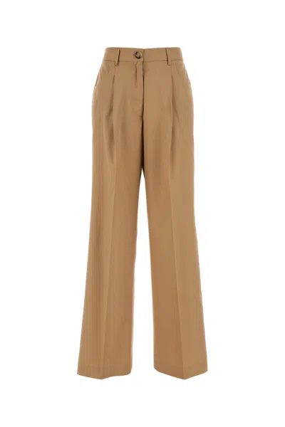PT TORINO CAMEL LYOCELL BLEND PALAZZO PANT