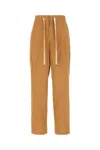 Pt Torino Elastic Waistband Relaxed Fit Side Pockets In Brown