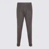 Pt Torino Relaxed Trousers With Pleated Front And Cuffs In Gray