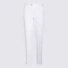 Pt Torino White Virgin Wool Slim Pants In White