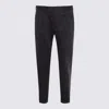 Pt Torino Naavy Blue Cotton Pants In Blue