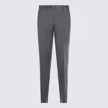 Pt Torino Slim Fit Trousers Back Pockets In Grey