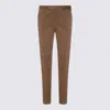 Pt Torino Slim Fit Trousers With Pockets And Loops In Brown