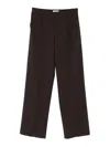 Pt Torino Dark Brown Tailored Trousers With Structured Silhouette In Black