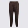 Pt Torino Tapered Tailored Trousers In Brown