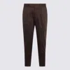 Pt Torino Tapered Tailored Trousers In Brown