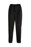 Pt Torino Linen Trousers With Elastic Waistband And Pleats In 0990