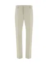 Pt Torino Beige Tapered Casual-chic Trousers In 35