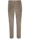 Pt Torino Tailored Trousers With Subtle Corduroy Texture And Comfortable Fit In Brown