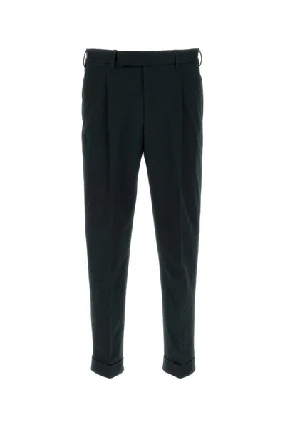 Pt Torino Pleat-detail Tapered-leg Trousers In Black