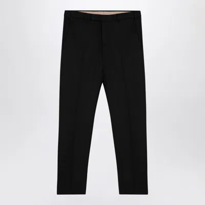 Pt Torino Black Virgin Wool Trousers