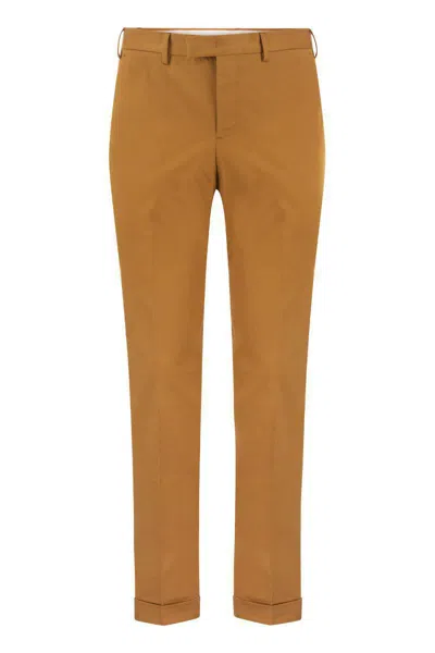 Pt Torino Master-fit Cotton Trousers In Earthenware