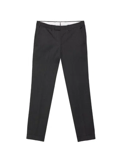 Pt Torino Mid-rise Tapered Trousers In Grey
