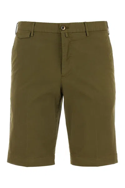 Pt Torino Knee-length Chino Shorts In Green