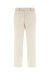 Pt Torino Trousers Cotton Blend Front Crease In Beige
