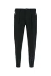 Pt Torino Dark Grey Stretch Cotton Chino Pant In Black