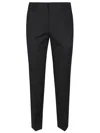 Pt Torino Black Stretch Cotton Blend Pant In Black