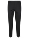Pt Torino Black Stretch Cotton Blend Pant In Black