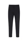Pt Torino Tailored Black Trousers With Discreet Pockets In Black