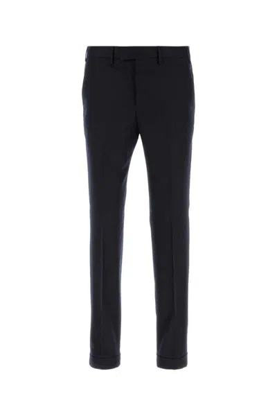 Pt Torino Trousers Tailored Cuffed Hem In Black