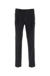 Pt Torino Stretch Cotton Trousers With Pockets And Loops In Black