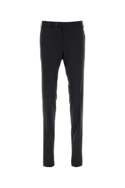 Pt Torino Tailored Stretch-wool Trousers In Black