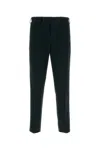 Pt Torino Black Cotton Pants In Black