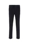 Pt Torino Midnight Blue Stretch Modal Blend Pant In Black