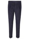 Pt Torino Tailored Trousers With Blend Fabric And Refined Fit In Blue