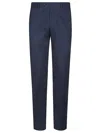 Pt Torino Navy Blue Superslim Chinos With Straight Leg Design In Blue