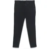 Pt Torino Navy Blue Cotton Trousers In Black