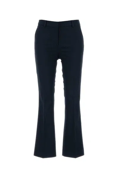 Pt Torino Black Stretch Cotton Pant In Blue