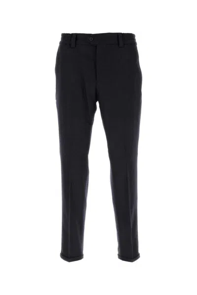 Pt Torino Black Stretch Cotton Pant