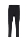 Pt Torino Viscose Stretch Pant With Waist Belt Loops In Blue