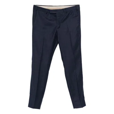 Pt Torino Checked Pants In Blue
