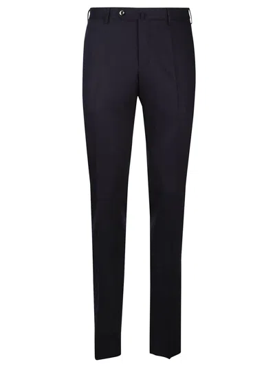 Pt Torino Tailored Stretch-wool Trousers In Black