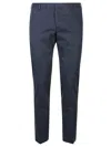 Pt Torino Tailored Cotton Trousers In Blue
