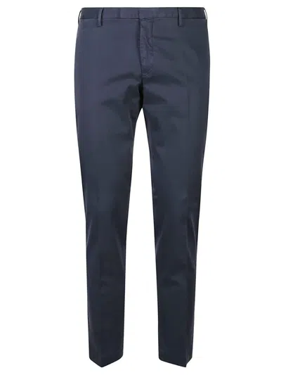 Pt Torino Tailored Cotton Trousers In Blue