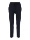 Pt Torino Stretch Viscose Trousers With Front And Back Pockets In Blue