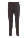 Pt Torino Cotton Trousers With Front And Back Pockets In Brown