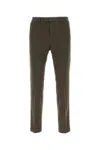 Pt Torino Stretch-design Tapered Trousers In Brown