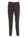 Pt Torino Cotton Trousers With Front And Back Pockets In Brown